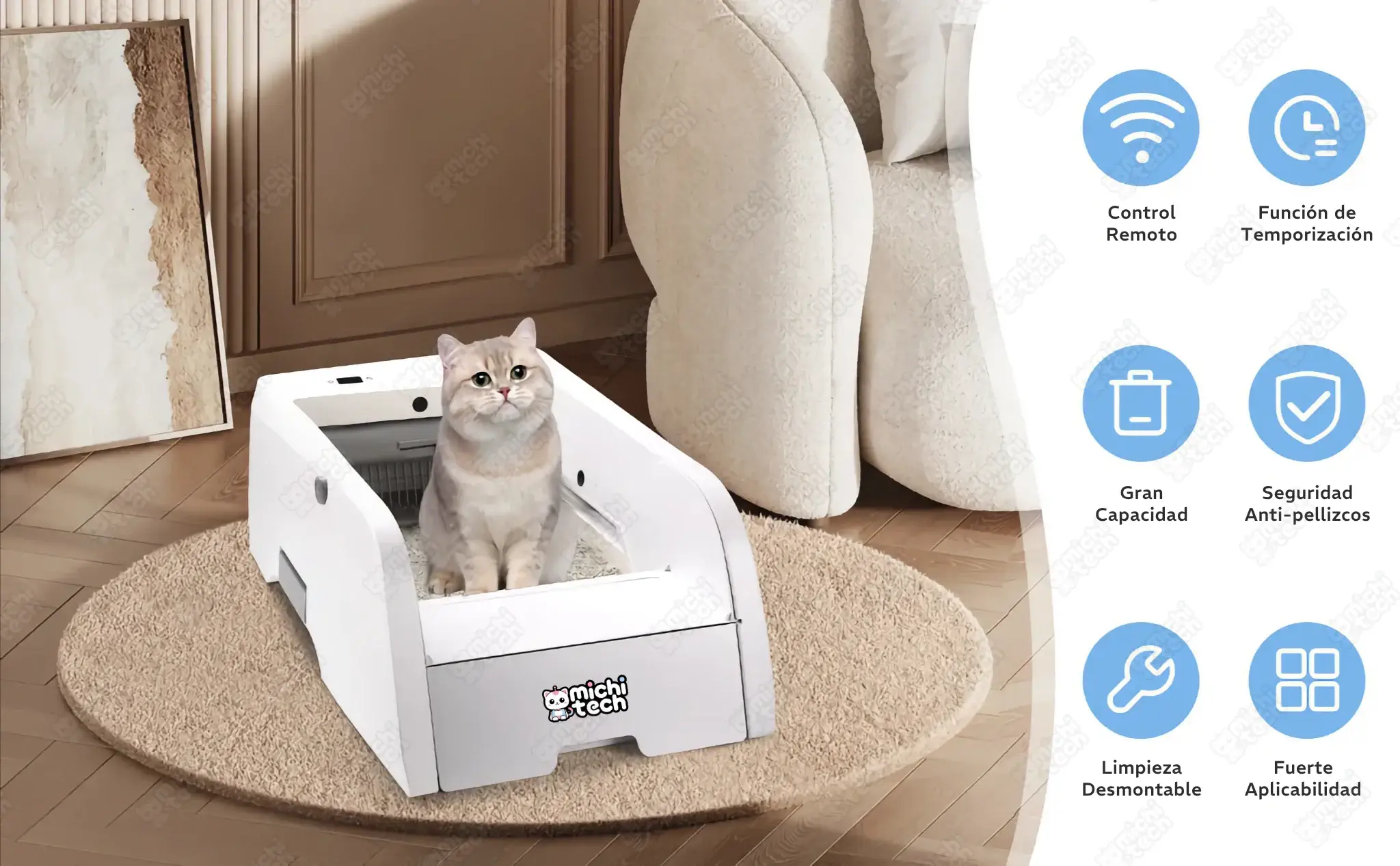 Arenero Automático MichiTech Clean Air para Gatos Arenero_Automatico_MichiTech_Clean_Air_Gatos.05 - 🚽 Arenero Automático MichiTech Clean Air para Gatos - Limpieza Inteligente