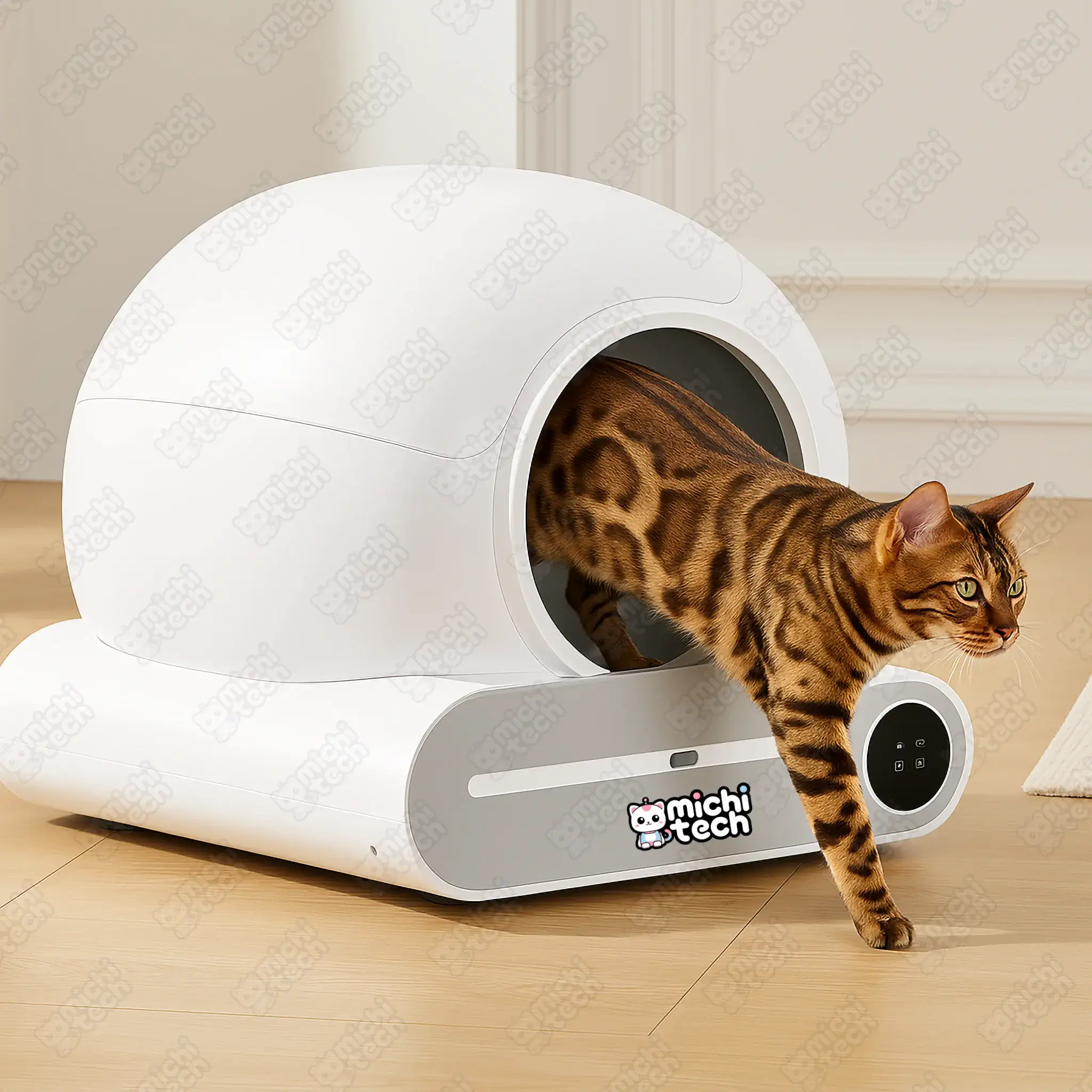 Arenero_Automatico_MichiTech_Clean_One_Gatos.01 - Cómo elegir el mejor arenero automático para tu gato: claves y comparativas | MichiTech