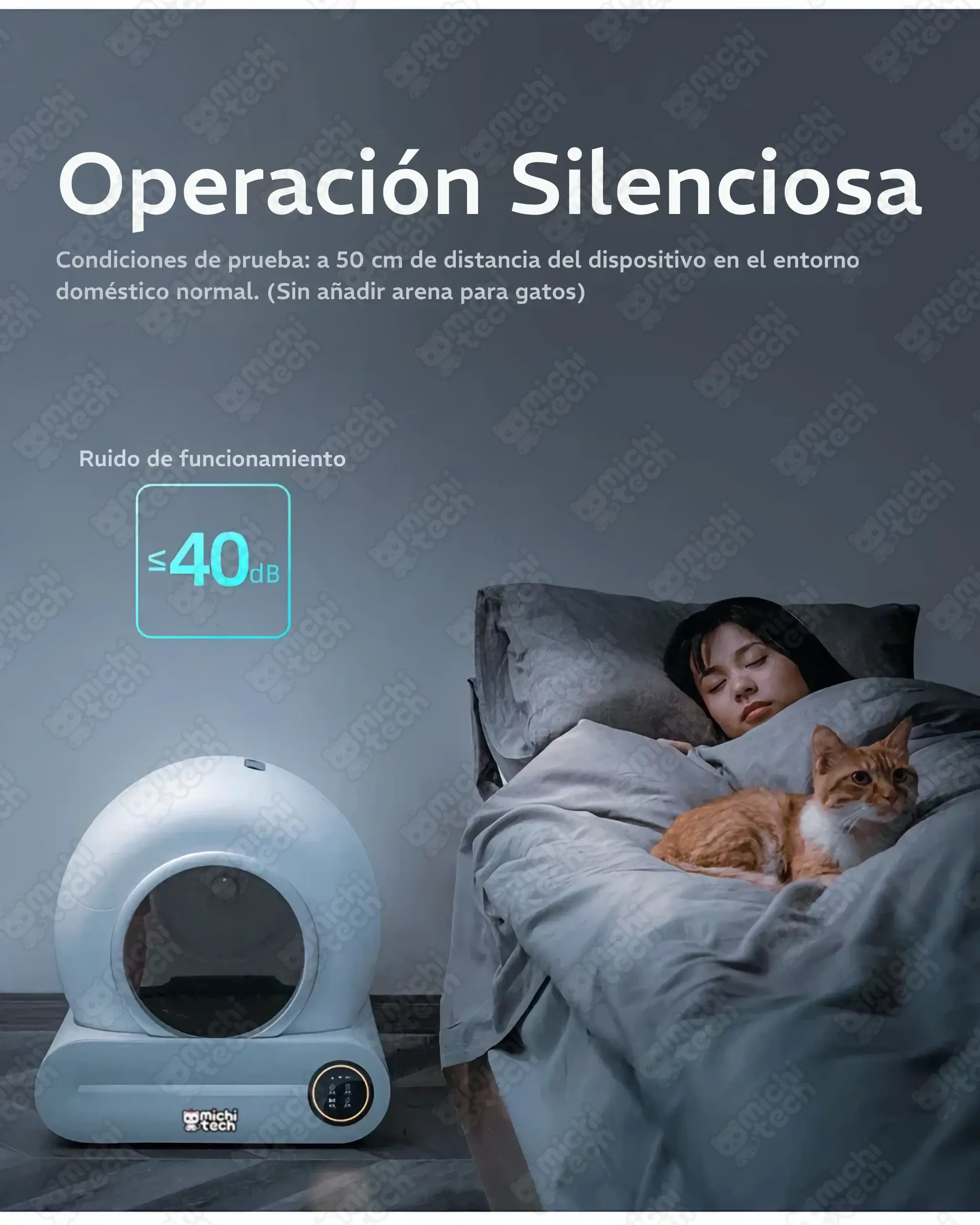 Arenero Automático MichiTech Clean One para Gatos Arenero_Automatico_MichiTech_Clean_One_Gatos.04 - 🚽 Arenero Automático MichiTech Clean One con App para Gatos