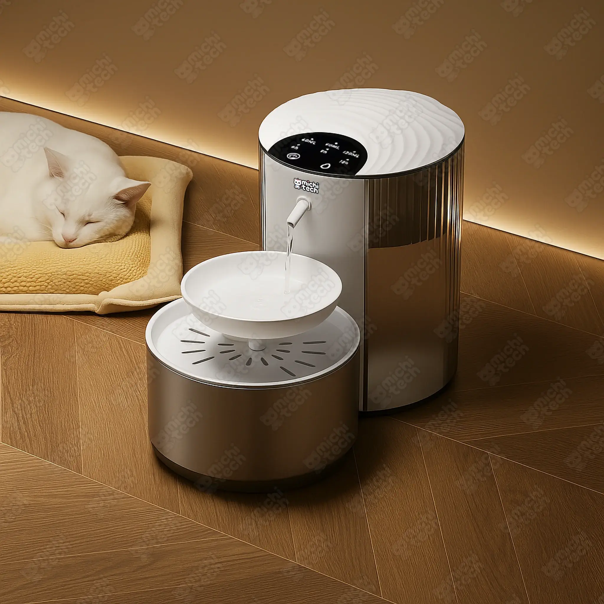 Bebedero_Automatico_3L_MichiTech_Gatos.01 - 🥣 Bebedero Automático MichiTech 3L para Gatos sin Cables