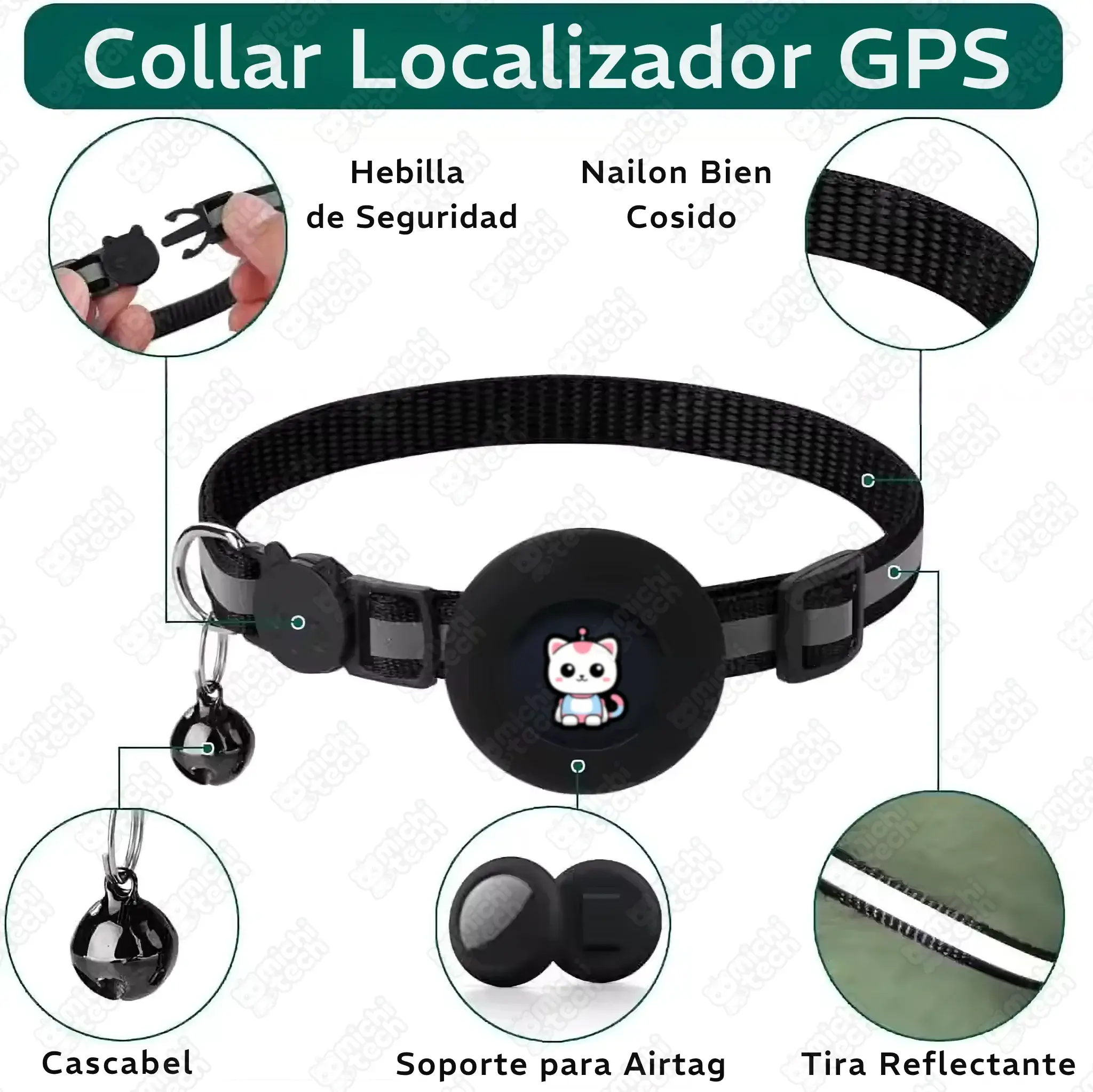 Collar Localizador GPS MichiTech para Gatos Collar_Localizador_GPS_MichiTech_Gatos.12 - 🎾 Pelota Saltarina Interactiva MichiTech para Gatos - Con 3 Modos