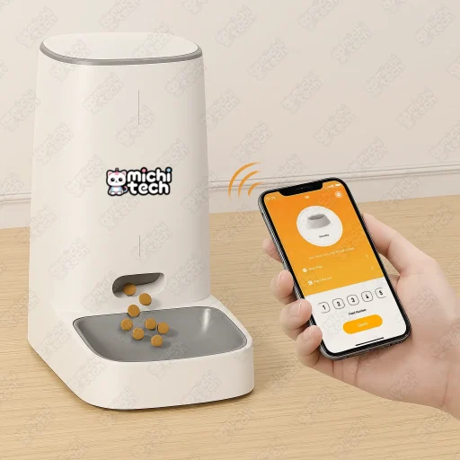 Comedero_Automatico_4L_MichiTech_Gatos.01 - 🥣 Comedero Automático MichiTech 4L con App y Cuenco Inoxidable