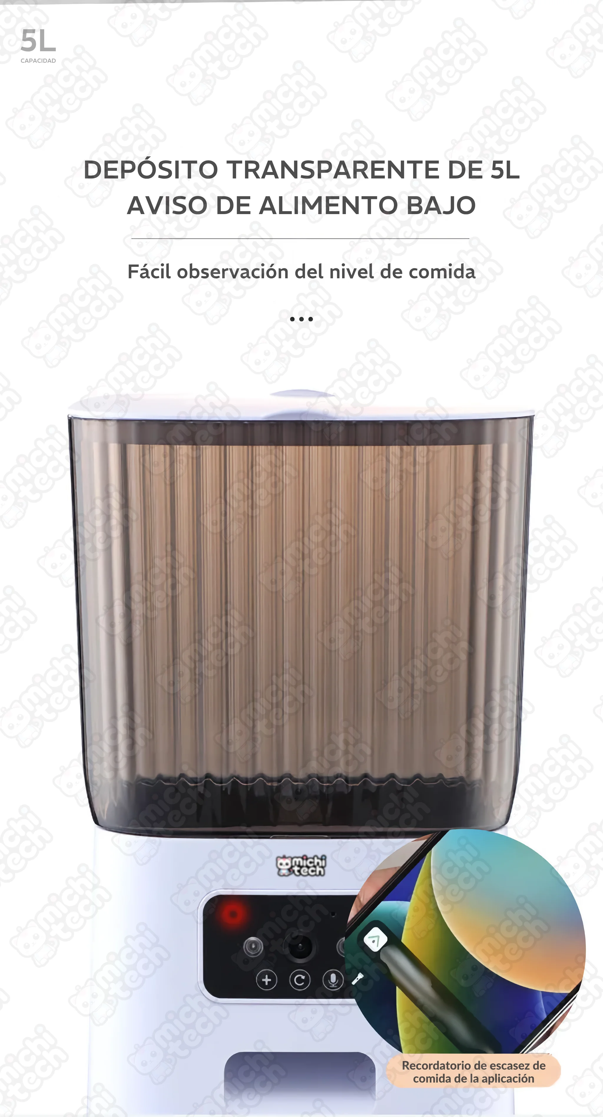 Comedero_Automatico_5L_MichiTech_Gatos.09 - 🥣 Comedero Automático MichiTech 5L con Cámara y Control por App