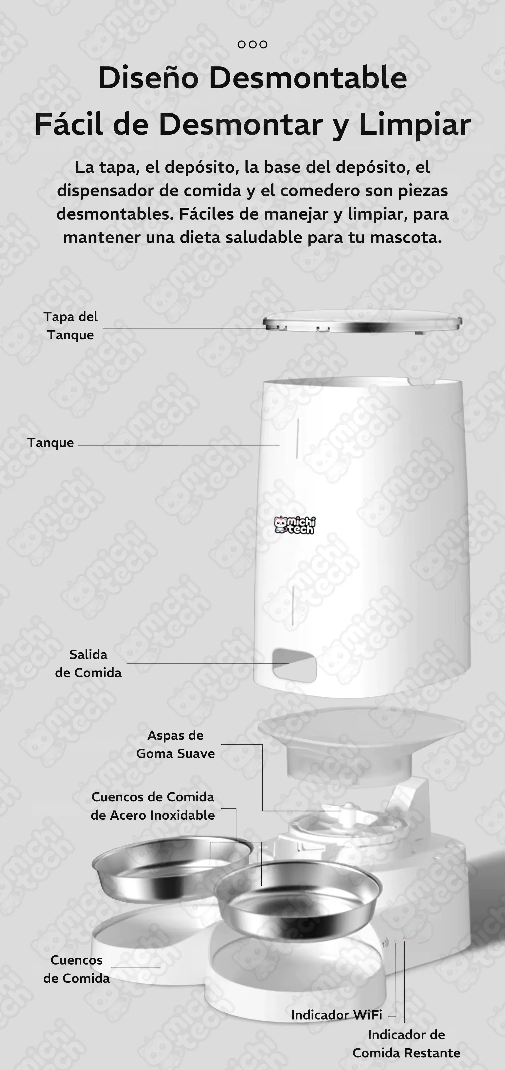 Comedero Automático Doble 4L MichiTech para Gatos Comedero_Automatico_Doble_4L_MichiTech_Gatos.11 - 🥣 Comedero Automático MichiTech 4L con App y Cuenco Inoxidable