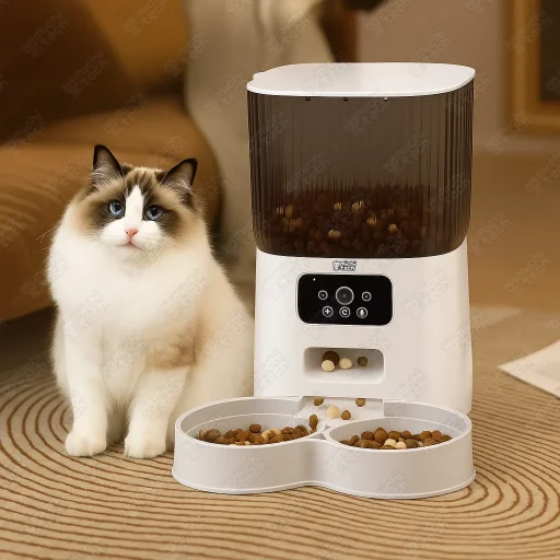 Comedero_Automatico_Doble_5L_MichiTech_Gatos.01 - 🥣 Comedero Automático Doble MichiTech 5L con Cámara y App