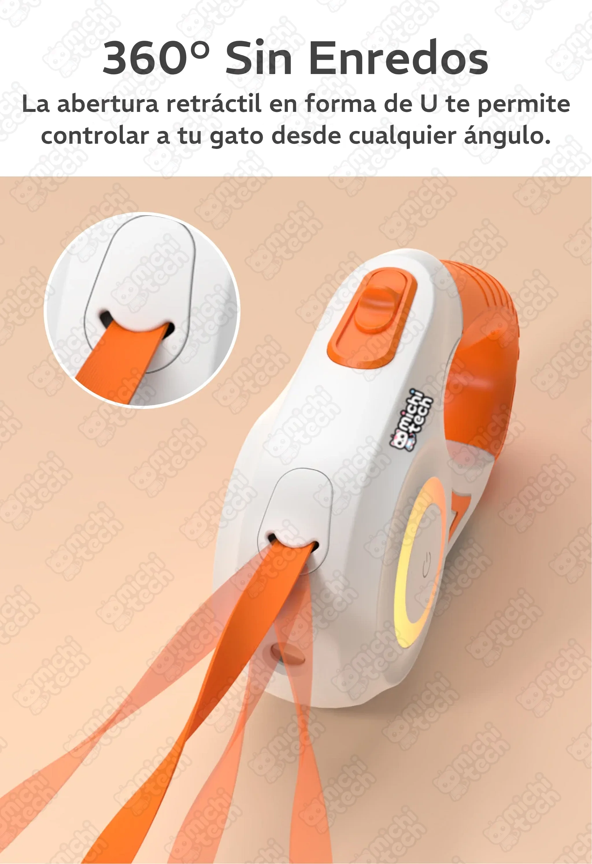 Correa Extensible con Luz LED MichiTech para Gatos Correa_Extensible_Luz_LED_MichiTech_Gatos.08 - 🪢 Correa Extensible LED MichiTech para Gatos - 5m con Luz RGB