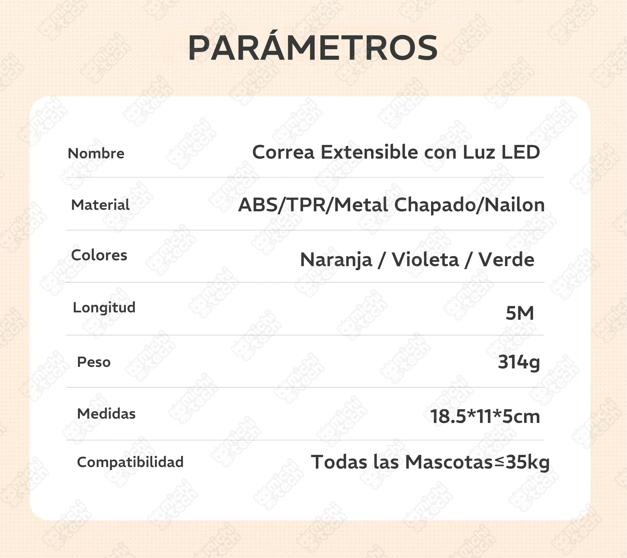 Correa Extensible con Luz LED MichiTech para Gatos Correa_Extensible_Luz_LED_MichiTech_Gatos.14 - 🪢 Correa Extensible LED MichiTech para Gatos - 5m con Luz RGB