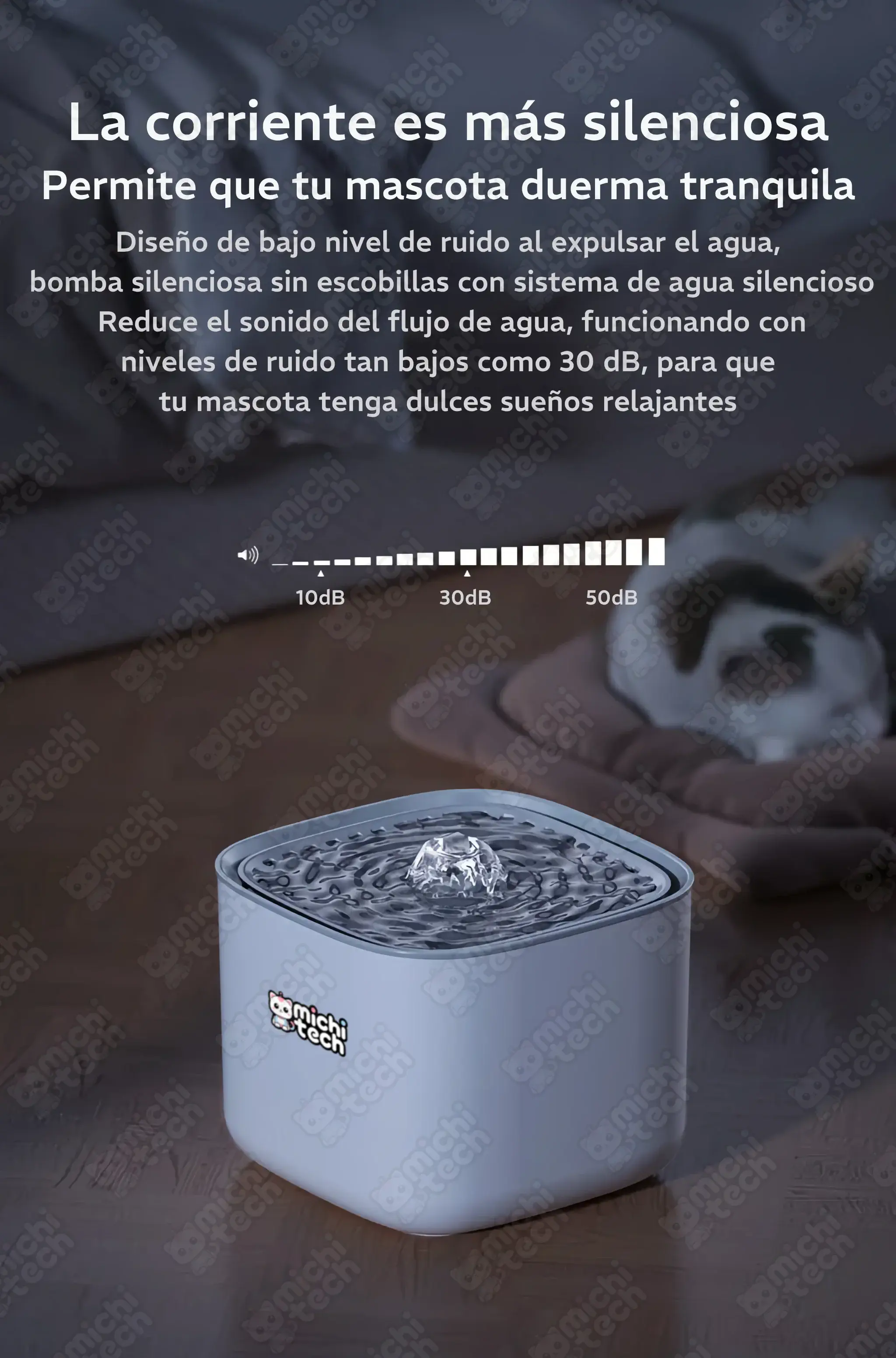 Fuente 3L MichiTech para Gatos Fuente_3L_MichiTech_Gatos.09 - 🥣 Fuente de Agua 3L MichiTech para Gatos - Silenciosa y Filtrada