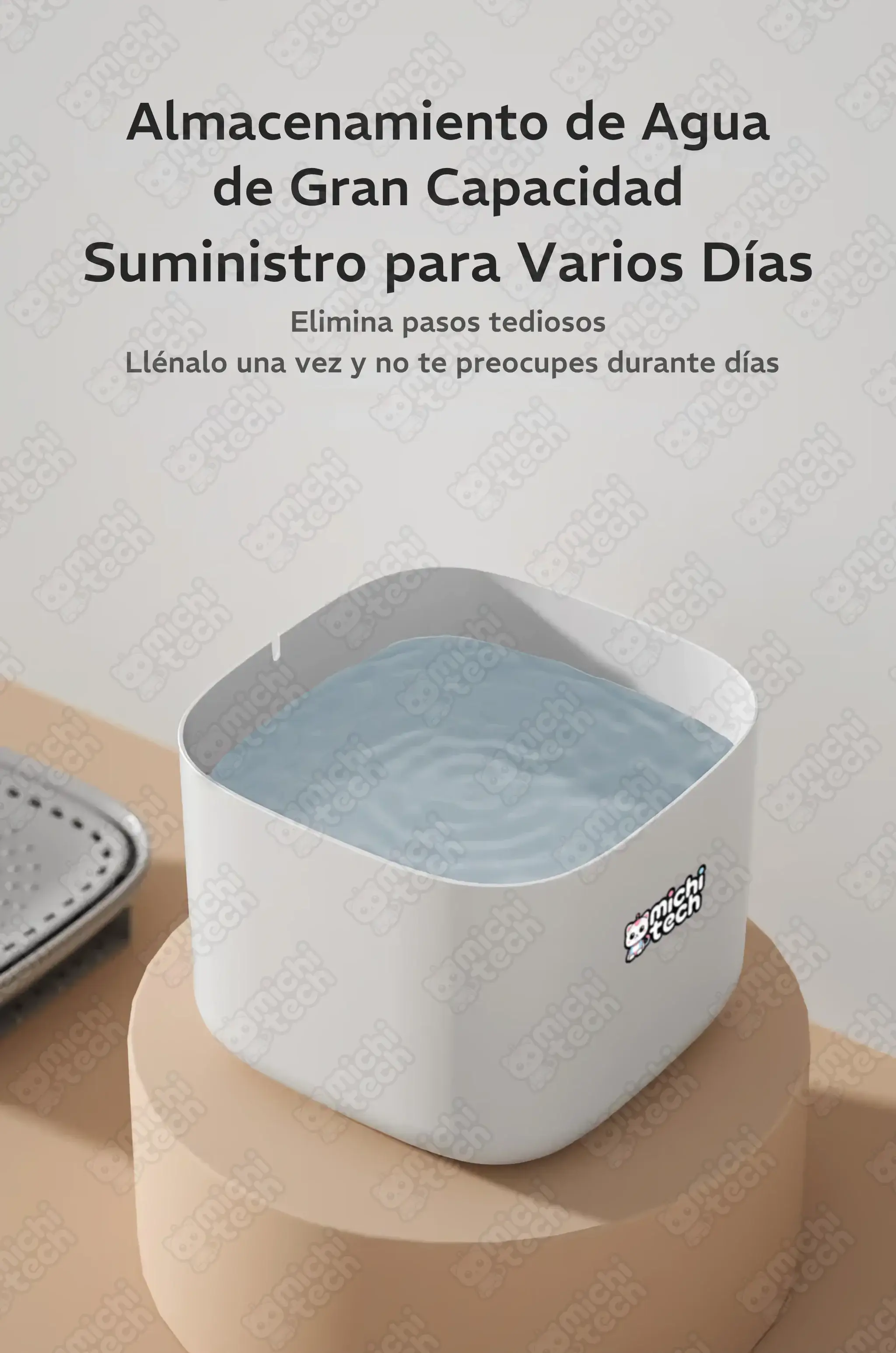 Fuente 3L MichiTech para Gatos Fuente_3L_MichiTech_Gatos.10 - 🥣 Fuente de Agua 3L MichiTech para Gatos - Silenciosa y Filtrada