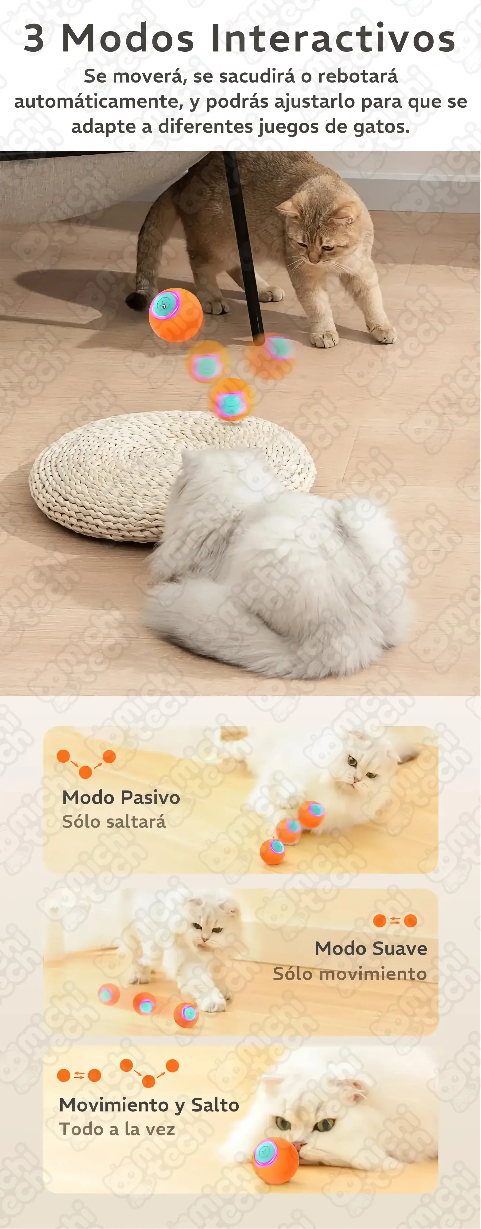 Juguete Pelota Saltarina Interactiva MichiTech para Gatos Juguete_Pelota_Saltarina_Interactiva_MichiTech_Gatos.07 - 🎾 Pelota Saltarina Interactiva MichiTech para Gatos - Con 3 Modos