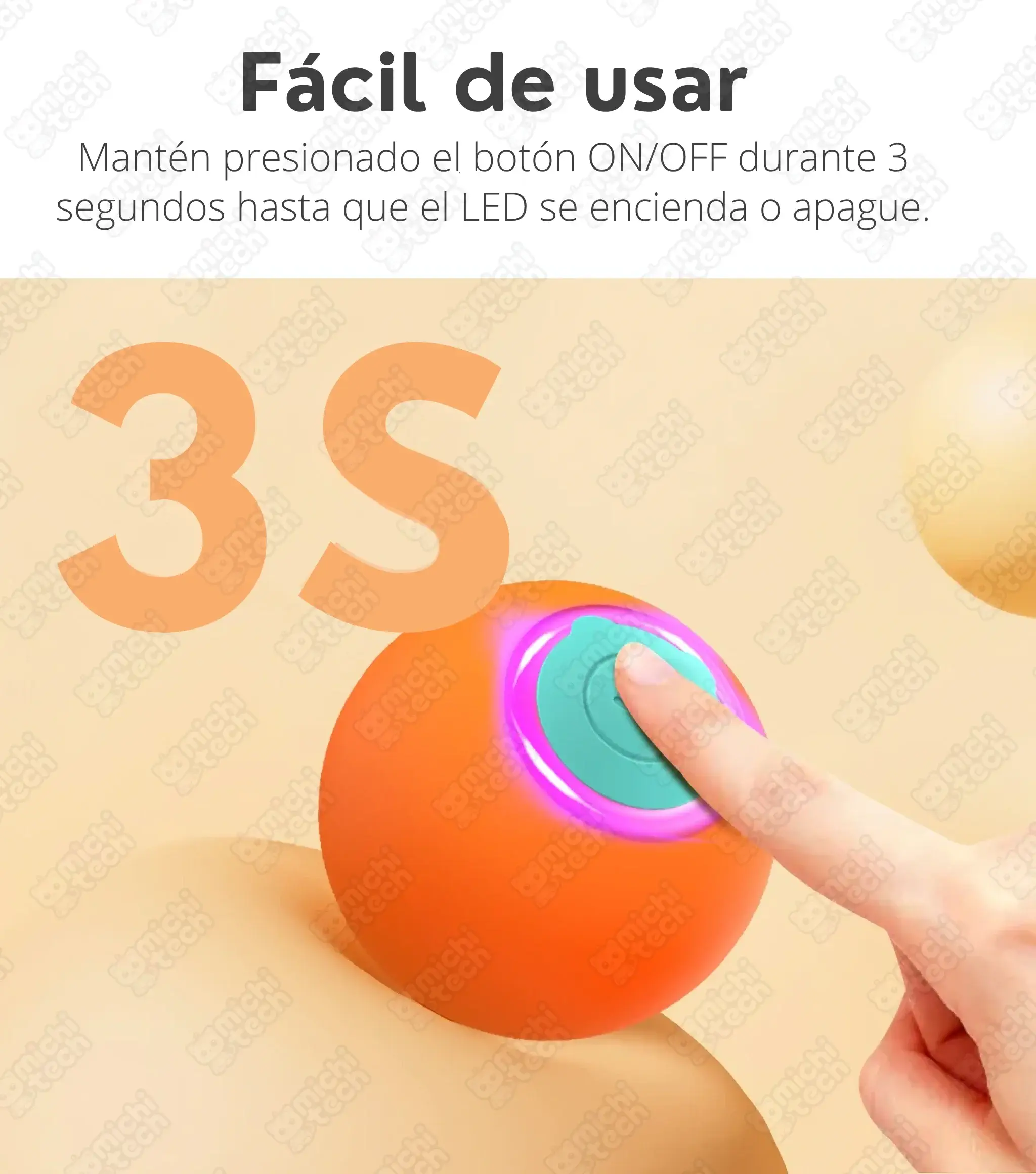 Juguete Pelota Saltarina Interactiva MichiTech para Gatos Juguete_Pelota_Saltarina_Interactiva_MichiTech_Gatos.12 - 🎾 Pelota Saltarina Interactiva MichiTech para Gatos - Con 3 Modos