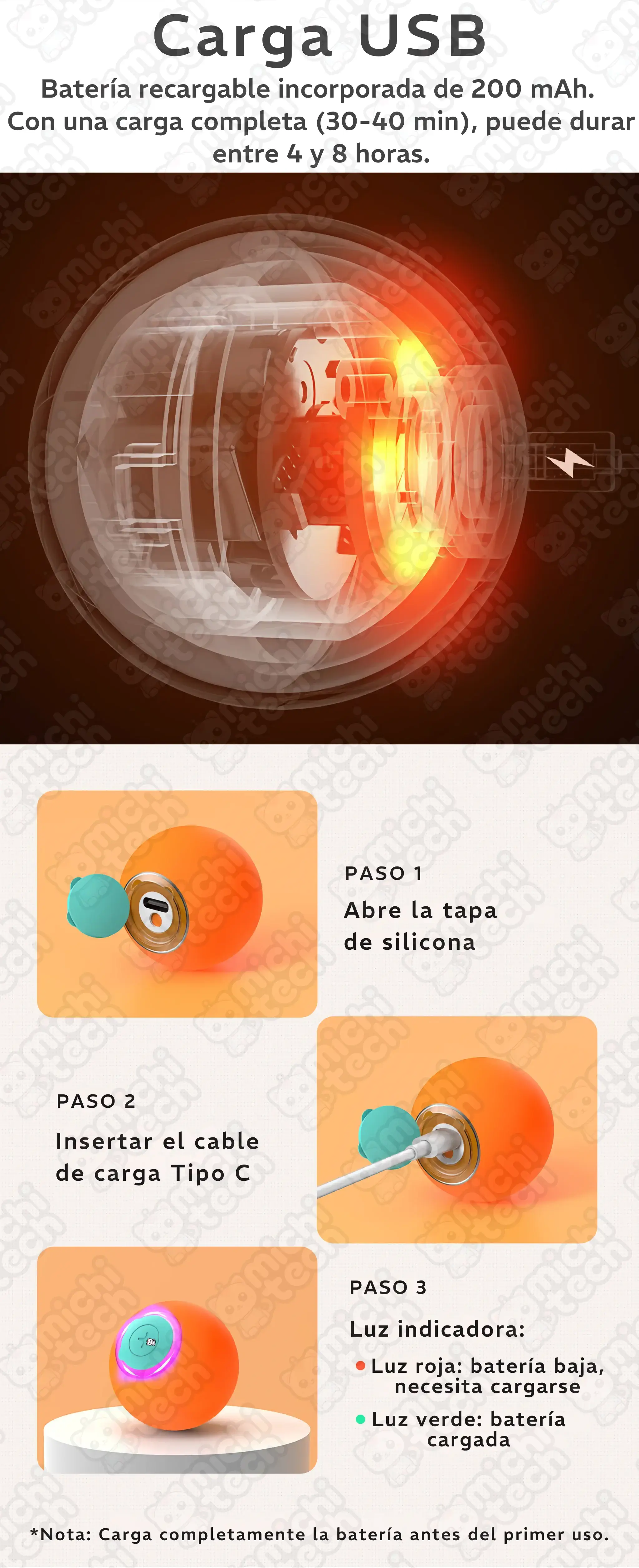 Juguete Pelota Saltarina Interactiva MichiTech para Gatos Juguete_Pelota_Saltarina_Interactiva_MichiTech_Gatos.14 - 🎾 Pelota Saltarina Interactiva MichiTech para Gatos - Con 3 Modos