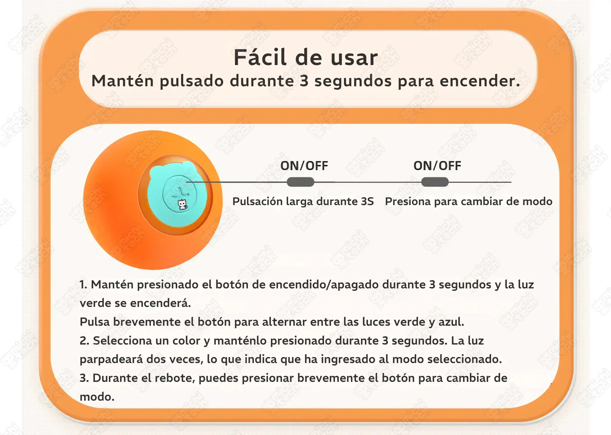 Juguete Pelota Saltarina Interactiva MichiTech para Gatos Juguete_Pelota_Saltarina_Interactiva_MichiTech_Gatos.16 - 🎾 Pelota Saltarina Interactiva MichiTech para Gatos - Con 3 Modos