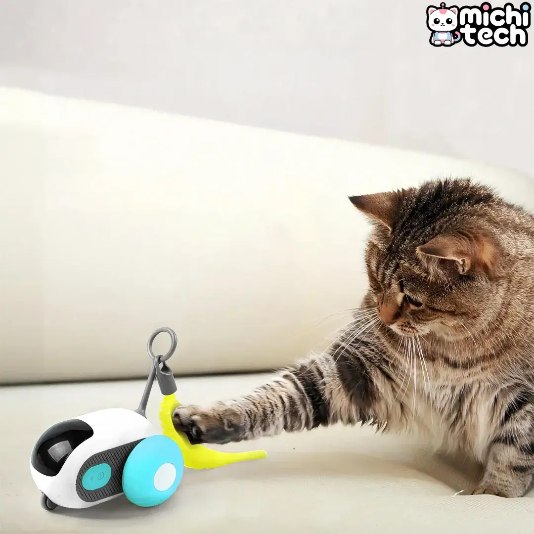 Juguete_Teledirigido_Interactivo_MichiTech_Gatos - 🚗 Juguete Teledirigido Interactivo MichiTech para Gatos - Recargable