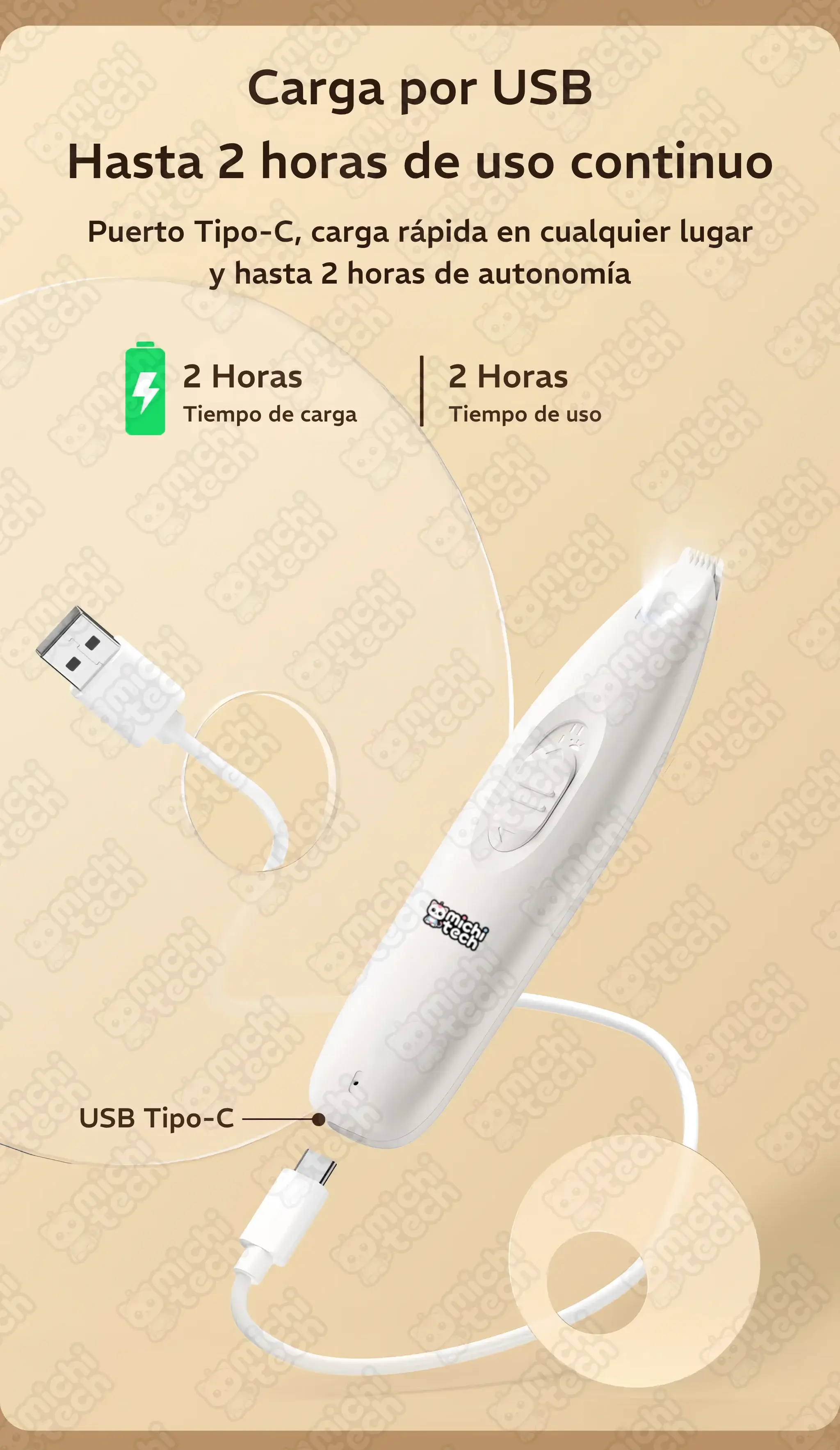Mini Corta Pelo con Luz LED MichiTech para Gatos Mini_Corta_Pelo_Luz_LED_MichiTech_Gatos.09 - ✂️ Corta Pelo 4 en 1 MichiTech para Gatos - Cuchillas Seguras y Silenciosas