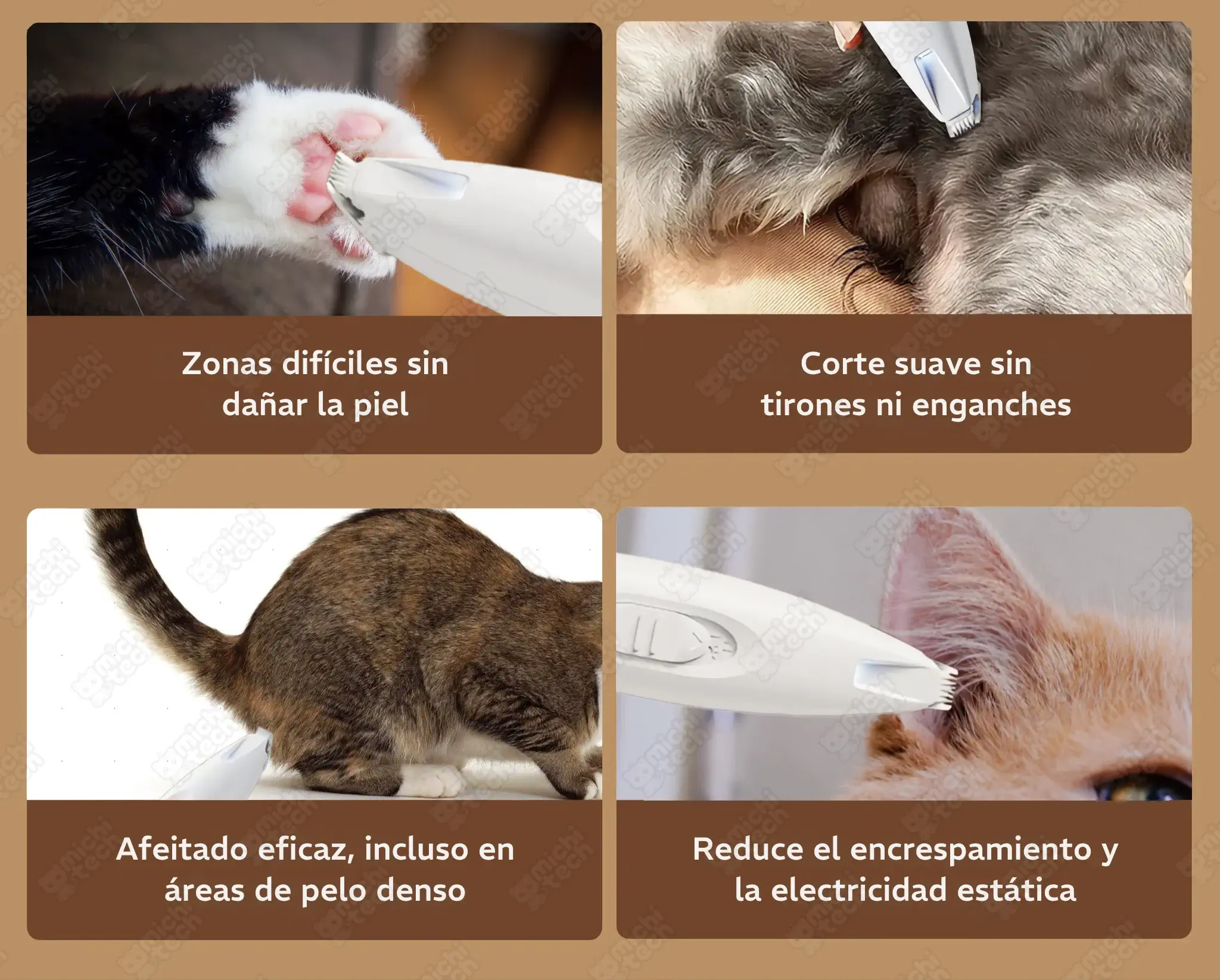 Mini Corta Pelo con Luz LED MichiTech para Gatos Mini_Corta_Pelo_Luz_LED_MichiTech_Gatos.10 - ✂️ Corta Pelo 4 en 1 MichiTech para Gatos - Cuchillas Seguras y Silenciosas