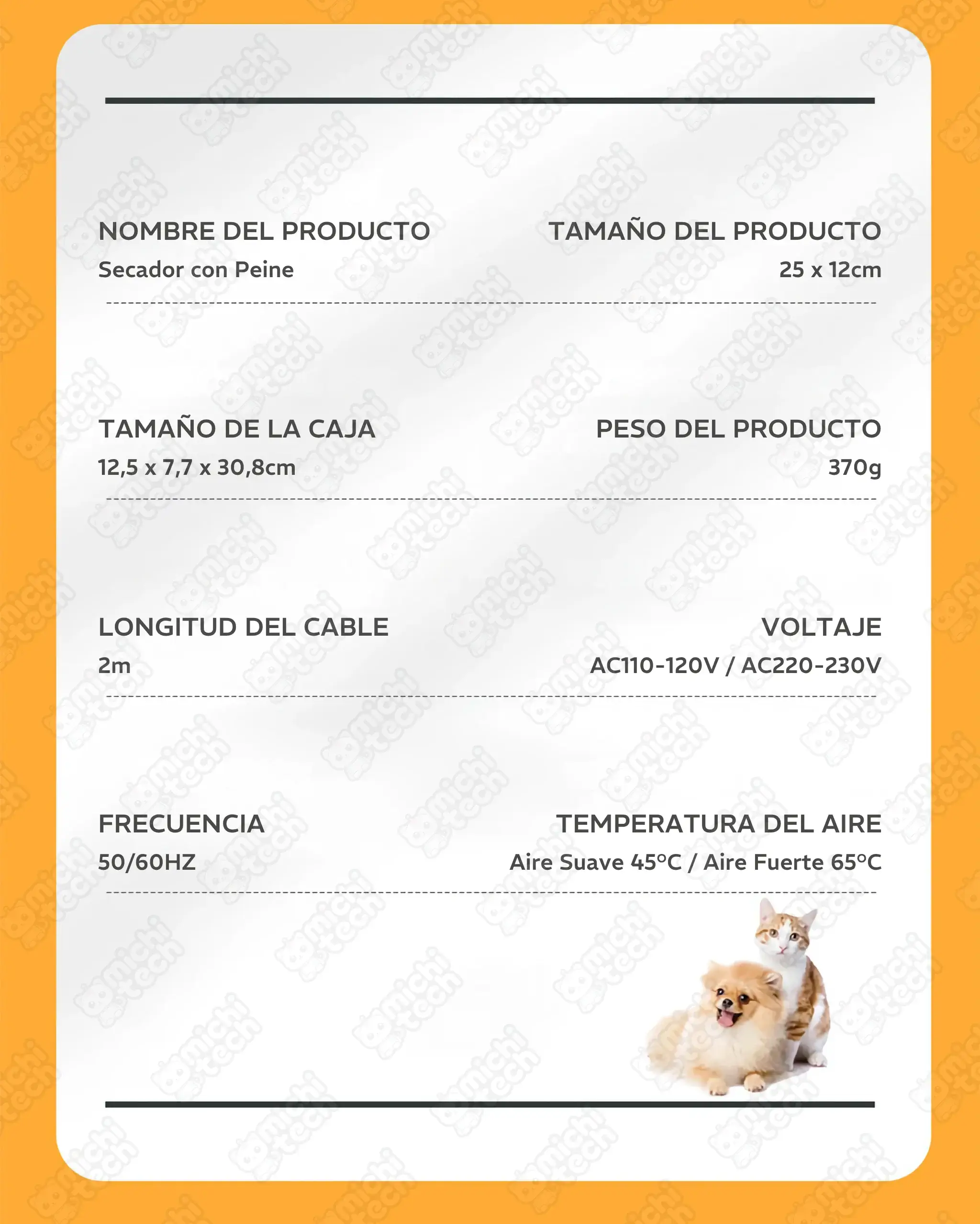 Secador_Peine_MichiTech_Gatos.07 - ✂️ Cortaúñas con Luz LED MichiTech para Gatos - Corte Preciso y Seguro
